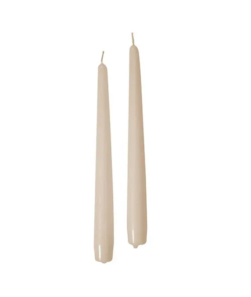 Cereria Di Giorgio Conical Candles D 2.2 Cm H 30 Cm 12 Pcs Powder