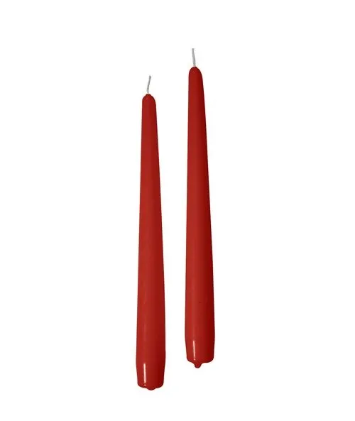 Cereria Di Giorgio Conical Candles D 2.2 Cm H 30 Cm 12 Pcs Red