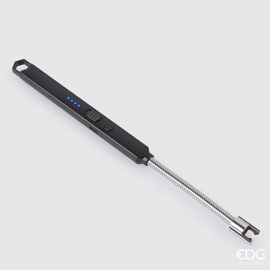 EDG Enzo De Gasperi Lithium Lighter H 26 CM Black with Gift Box