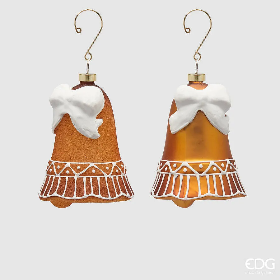 EDG Enzo De Gasperi Christmas Decoration Marzipan Bell H 10 Cm D 8 Cm