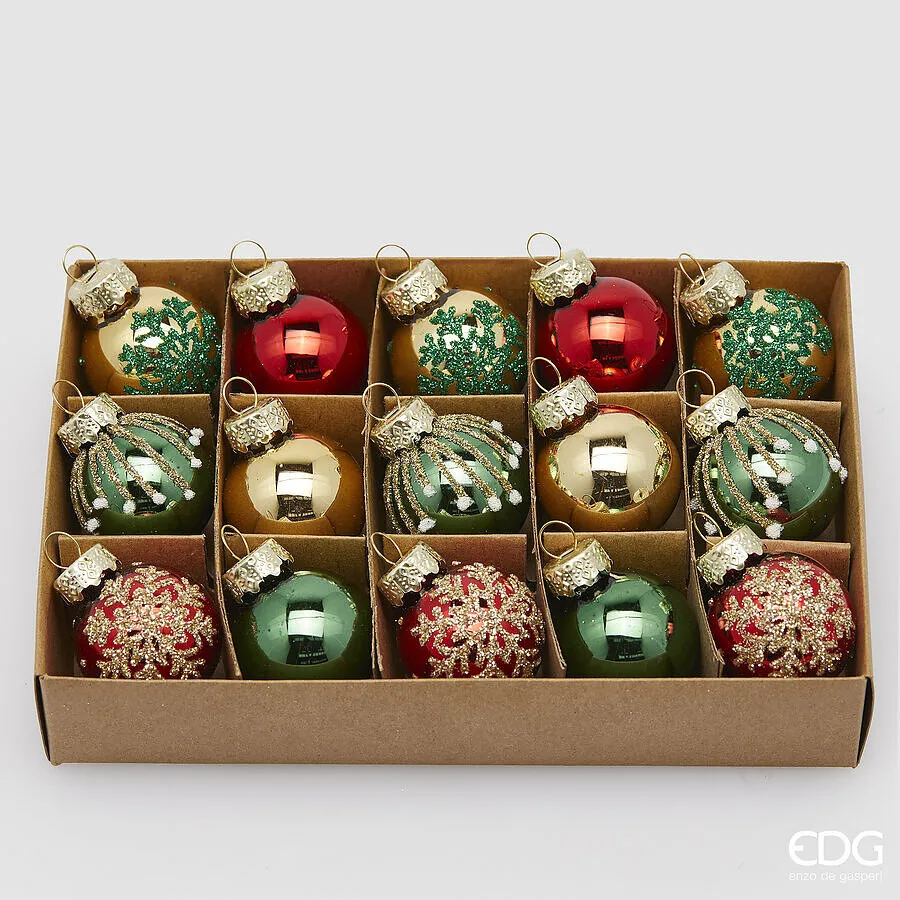 EDG Enzo De Gasperi Christmas Decoration Decomix Ball D 3 Cm Multicolo
