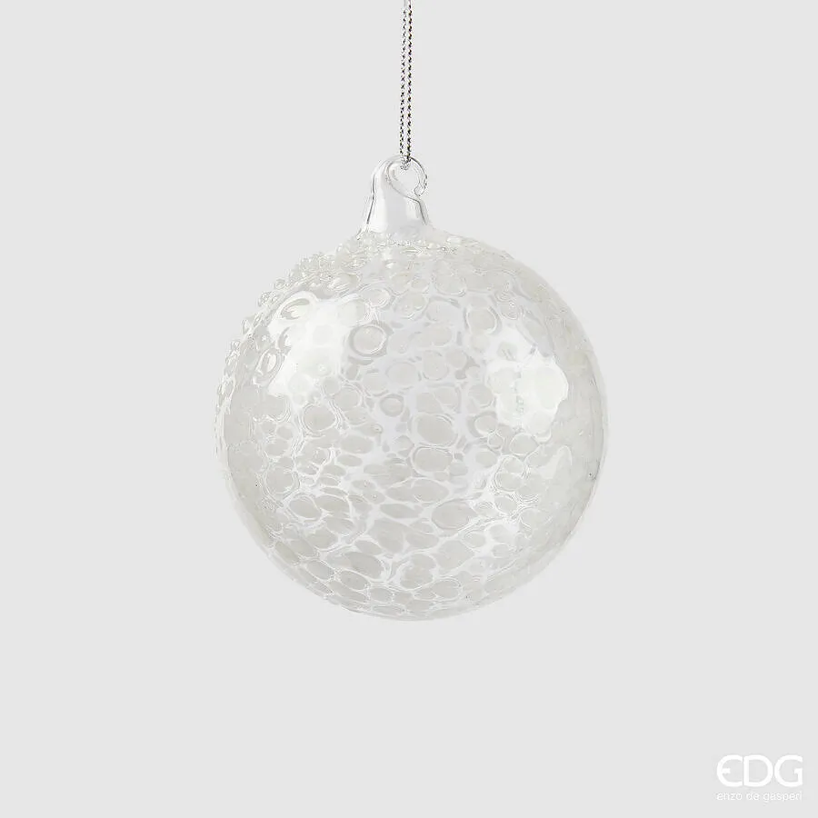 EDG Enzo De Gasperi Christmas Decoration Macula Ball D 8 Cm White