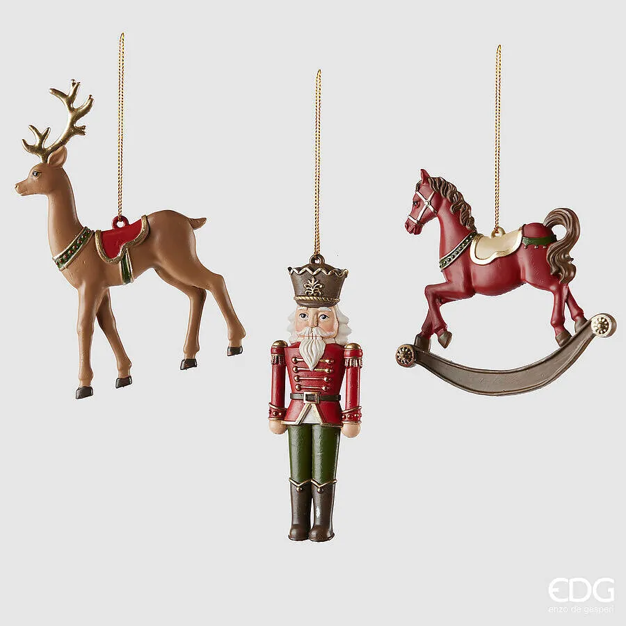 EDG Enzo De Gasperi Decomix Christmas Decoration H 10 Cm Assorted Mult