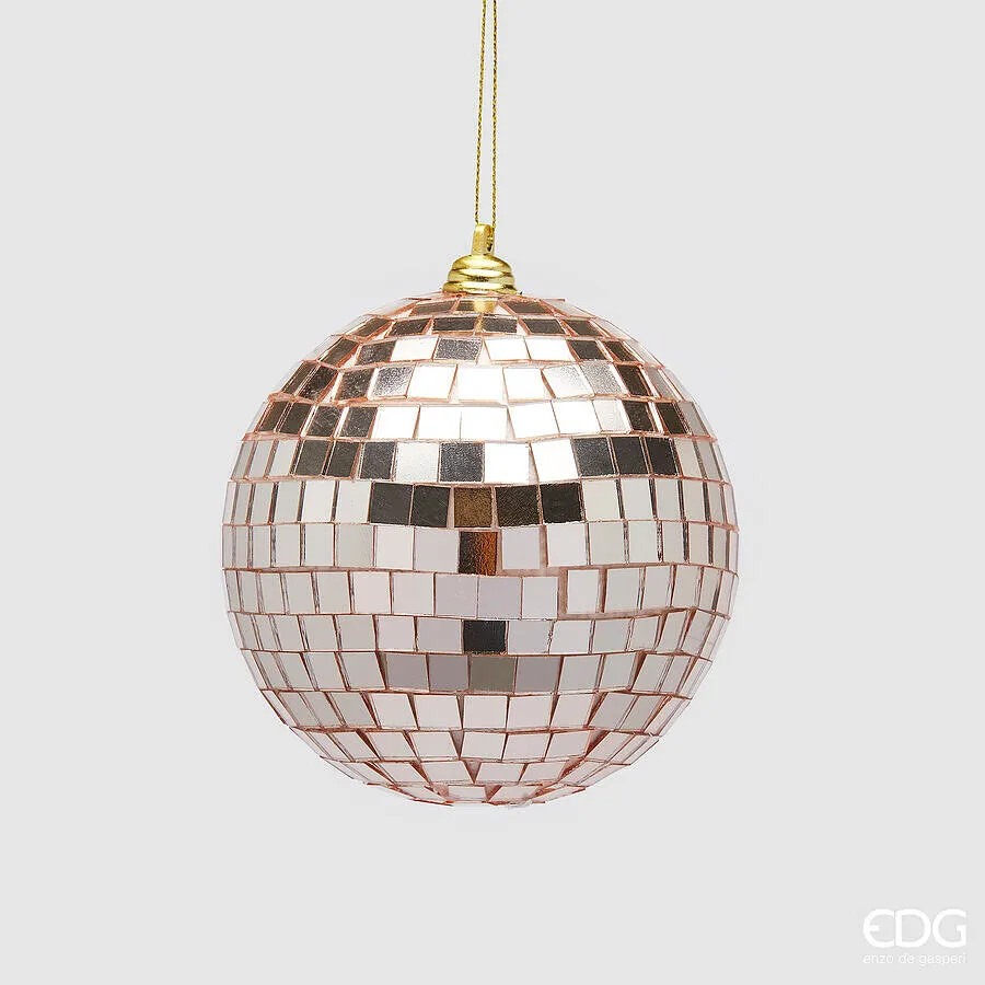 EDG Enzo De Gasperi Christmas Decoration Mirror Ball D 10 Cm Rose Gold