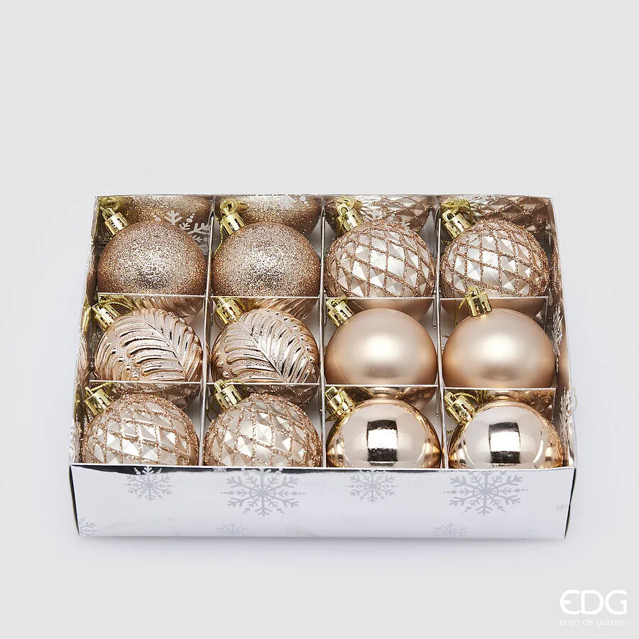 EDG Enzo De Gasperi Christmas Decoration Decomix Ball D 8 Cm Cf 12 Pcs