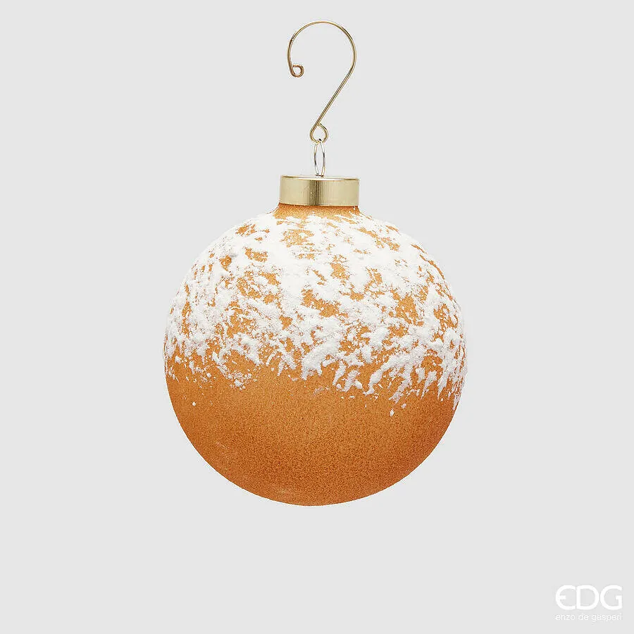 EDG Enzo De Gasperi Christmas Decoration Marzipan Ball D 10 Cm Hazelnu
