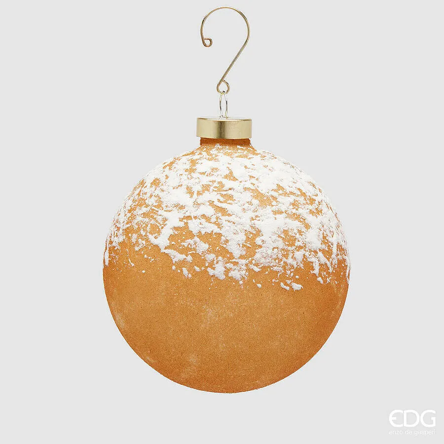 EDG Enzo De Gasperi Christmas Decoration Marzipan Ball D 11 Cm Hazelnu