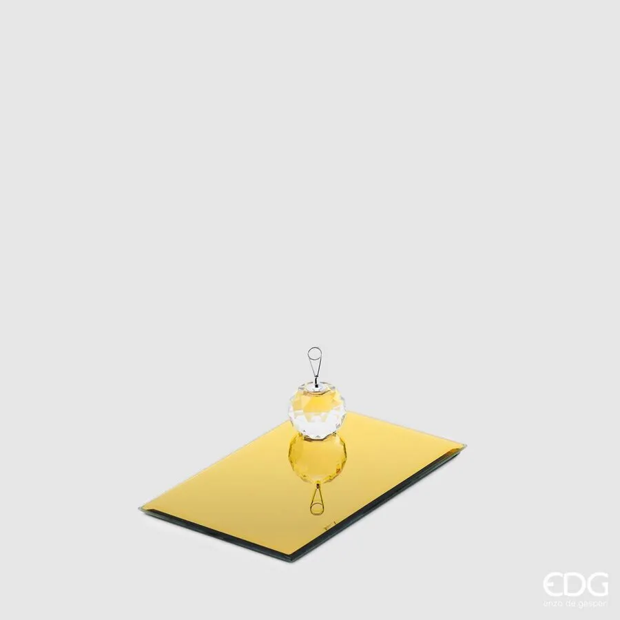 EDG Enzo De Gasperi Rectangular Mirror Base 20 x 12.5 Cm Gold Glass