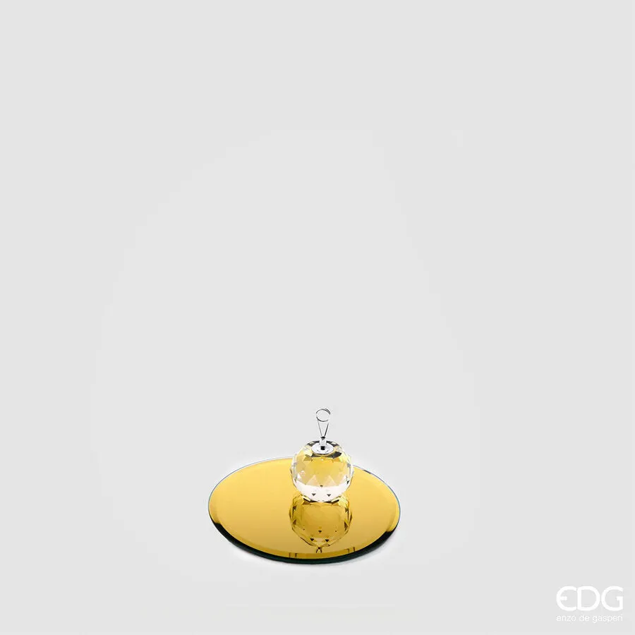 EDG Enzo De Gasperi Round Mirror Base D 12 Cm Gold Glass