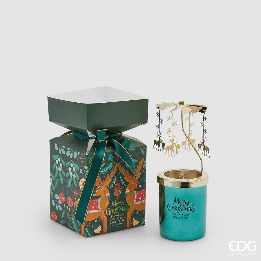 EDG Enzo De Gasperi Joyful Christmas Candle with Scent H 9 Cm Black Fo
