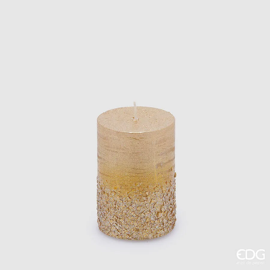 EDG Enzo De Gasperi Rustic Moccolo Candle H 10 Cm D 7 Cm Glitter Light