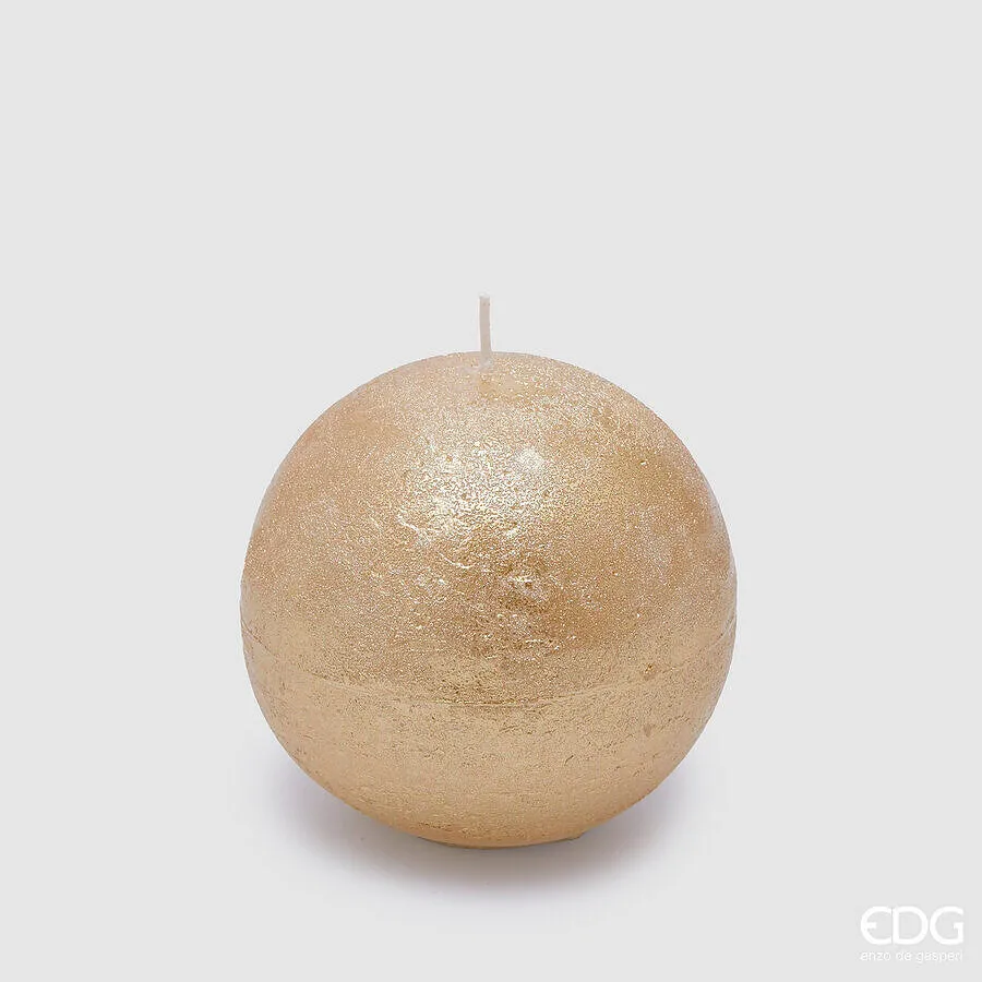 EDG Enzo De Gasperi Rustic Sphere Candle D 10 Cm Light Gold