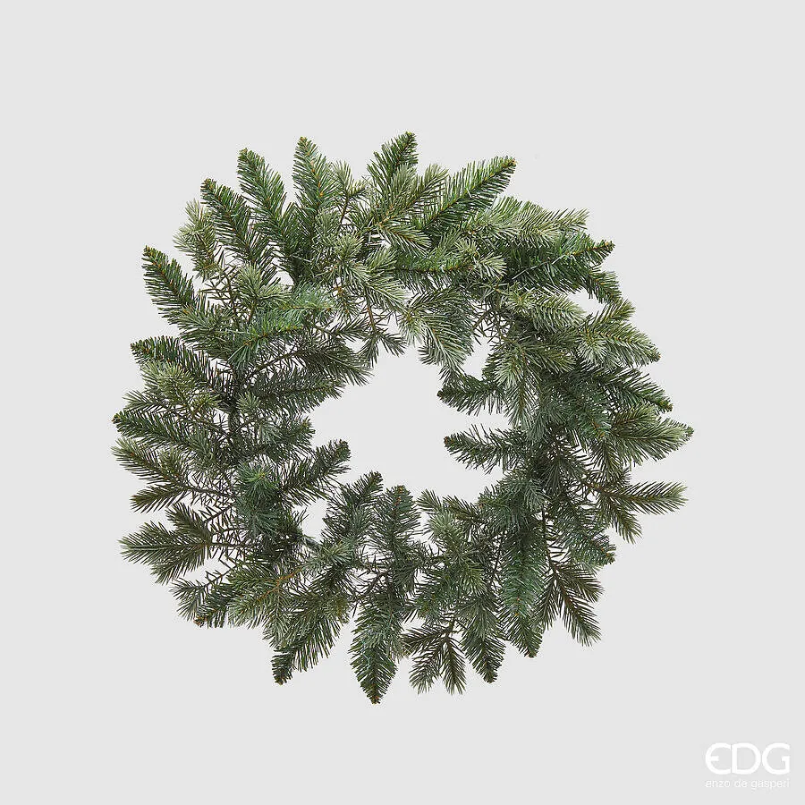 EDG Enzo De Gasperi Christmas Wreath Silver Pine D 45 Cm 140 Tips Sage