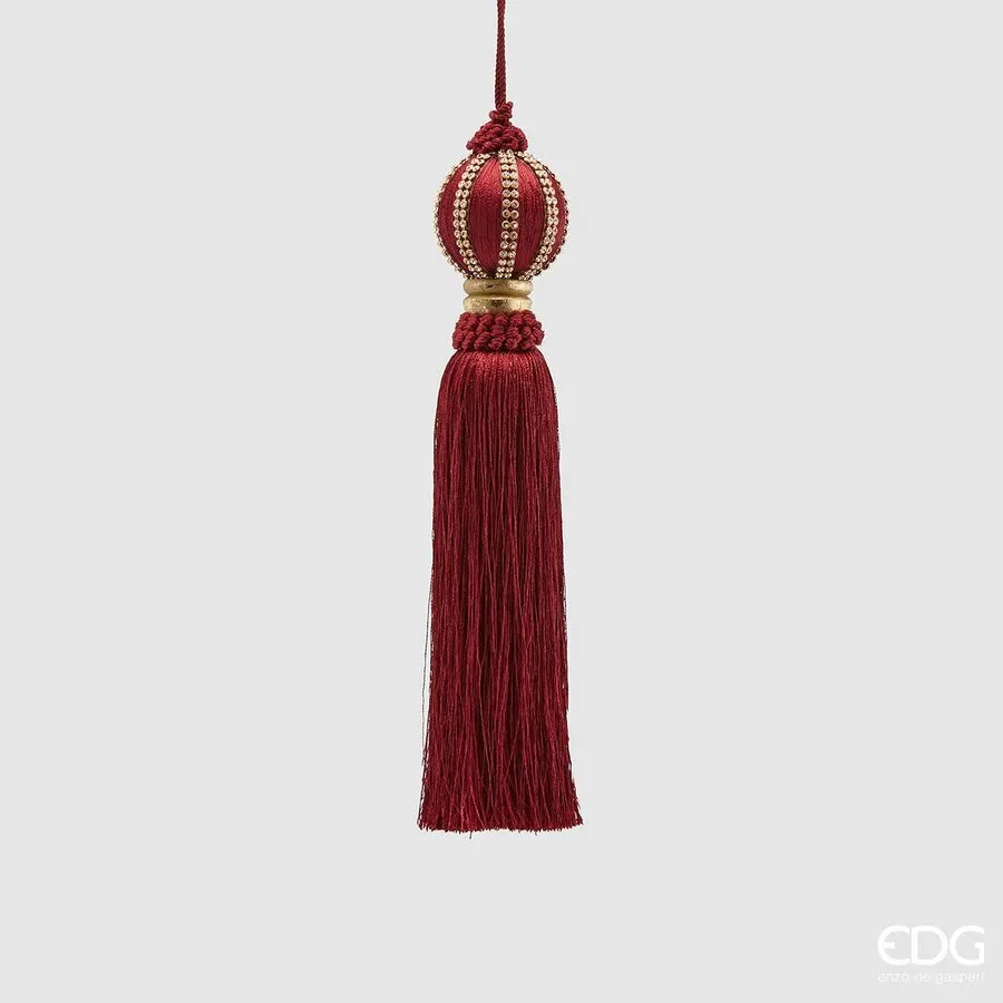 EDG Enzo De Gasperi Christmas Decoration Tassel Meridian Gems. H 27 Cm
