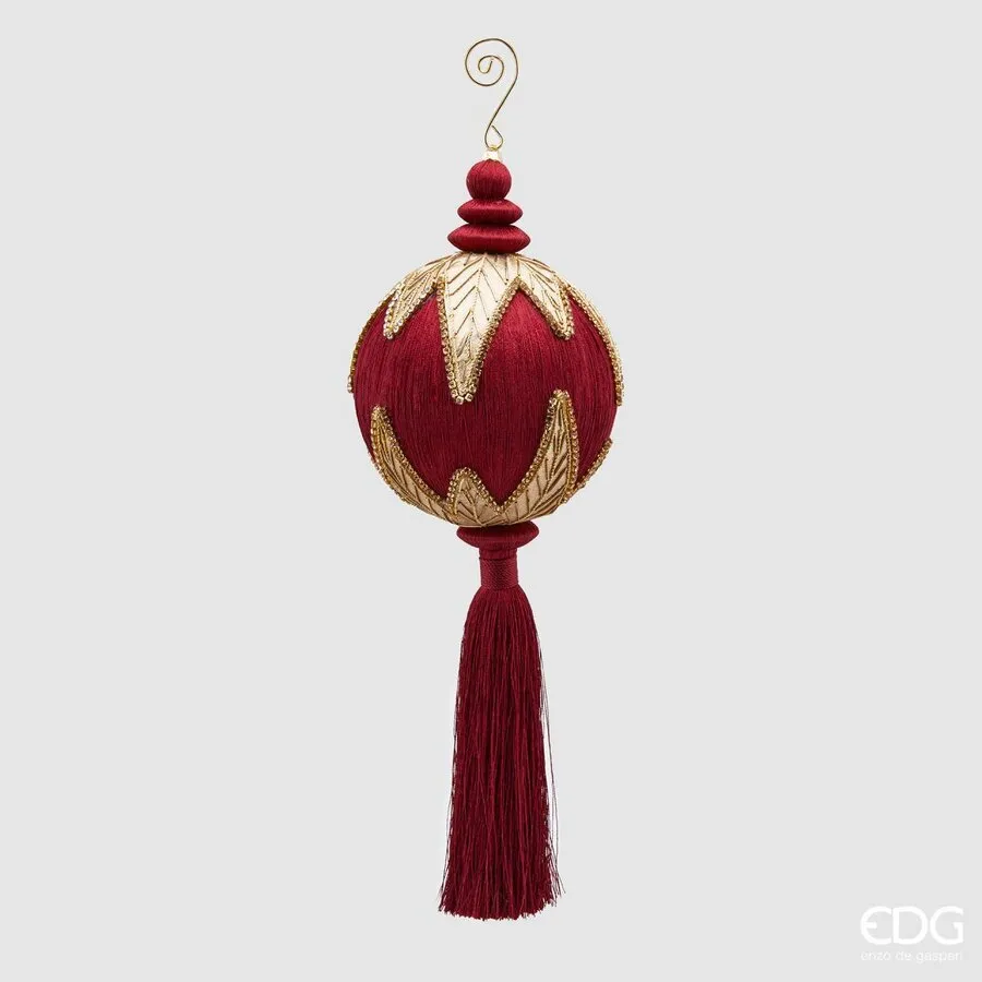 EDG Enzo De Gasperi Christmas Decoration Tassel Embroidery H 36 Cm D 1