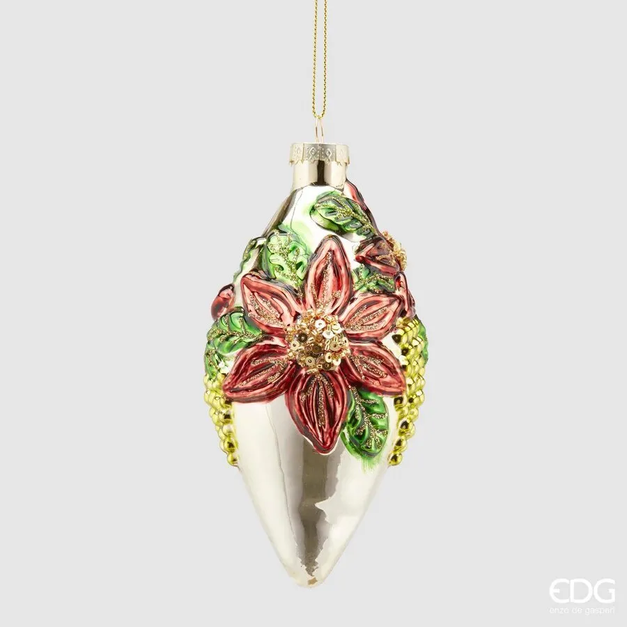 EDG Enzo De Gasperi Decoration Fuso Glass Christmas Star H 14 Cm Burgu