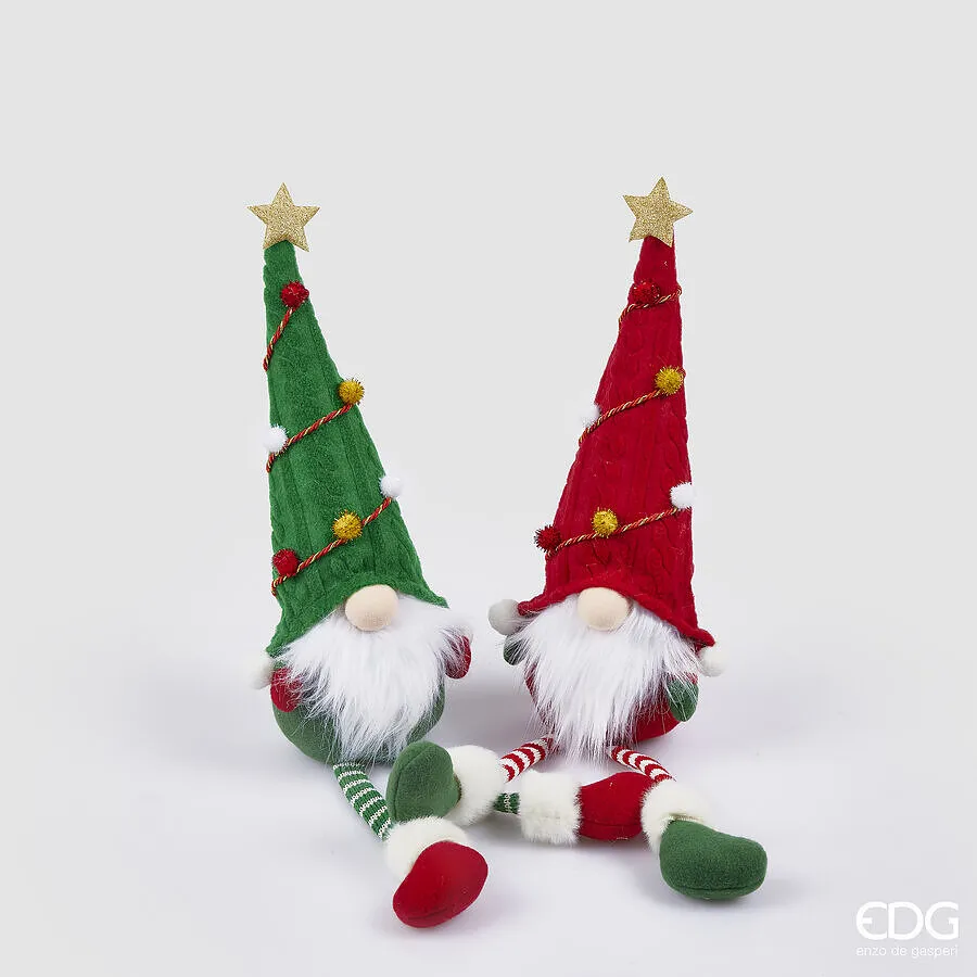 EDG Enzo De Gasperi Christmas Decoration Gnome Soft Legs H 50 Cm Assor