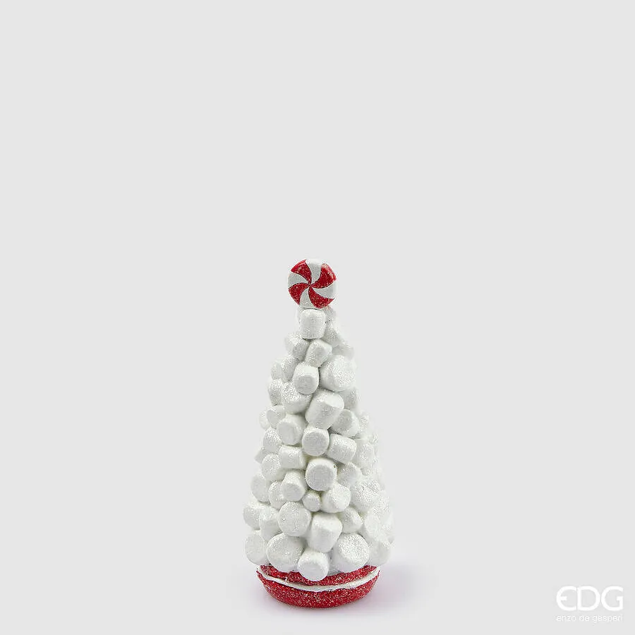 EDG Enzo De Gasperi Christmas Decoration Marshmallow Cone H 21 Cm D 9