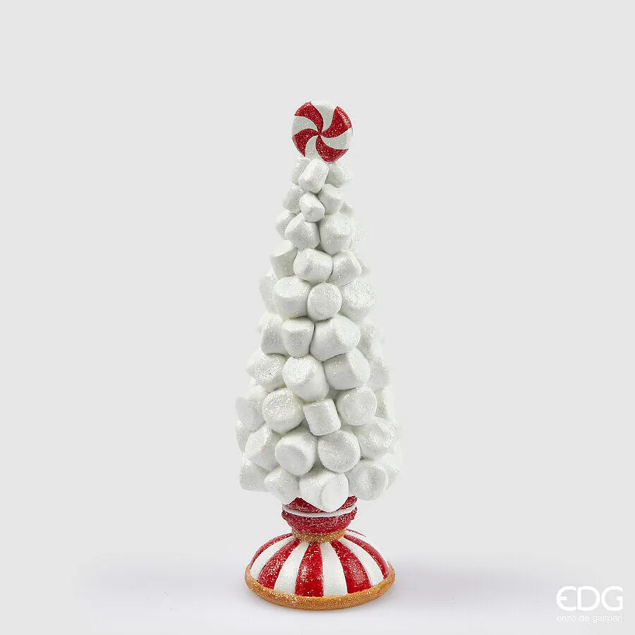 EDG Enzo De Gasperi Christmas Decoration Marshmallow Cone H 30 Cm D 10
