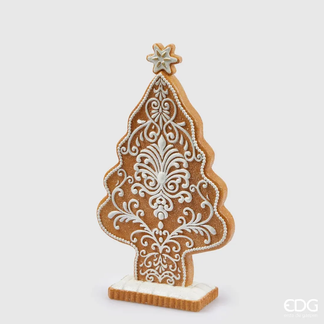 EDG Enzo De Gasperi Christmas Decoration Marzipan Pine Shape H 34 Cm H