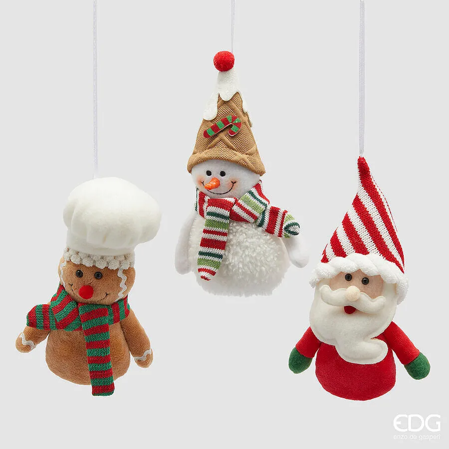 EDG Enzo De Gasperi Addobbo Babbo Natale Uomoneve Marzapane Ass. H 17