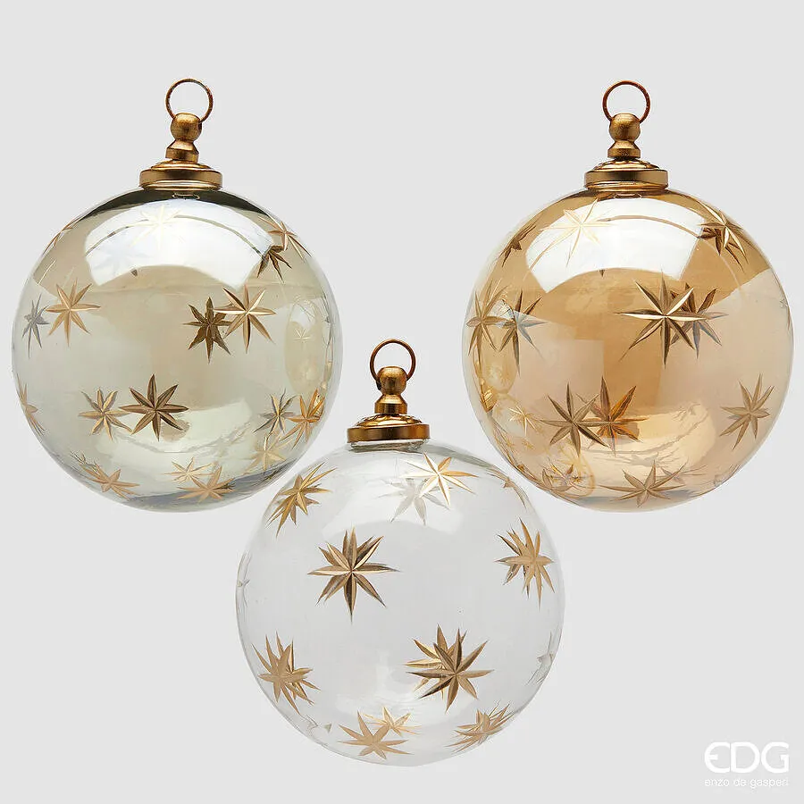 EDG Enzo De Gasperi Addobbo Palla di Natale Astra Ass. D 13 Cm Dark Go