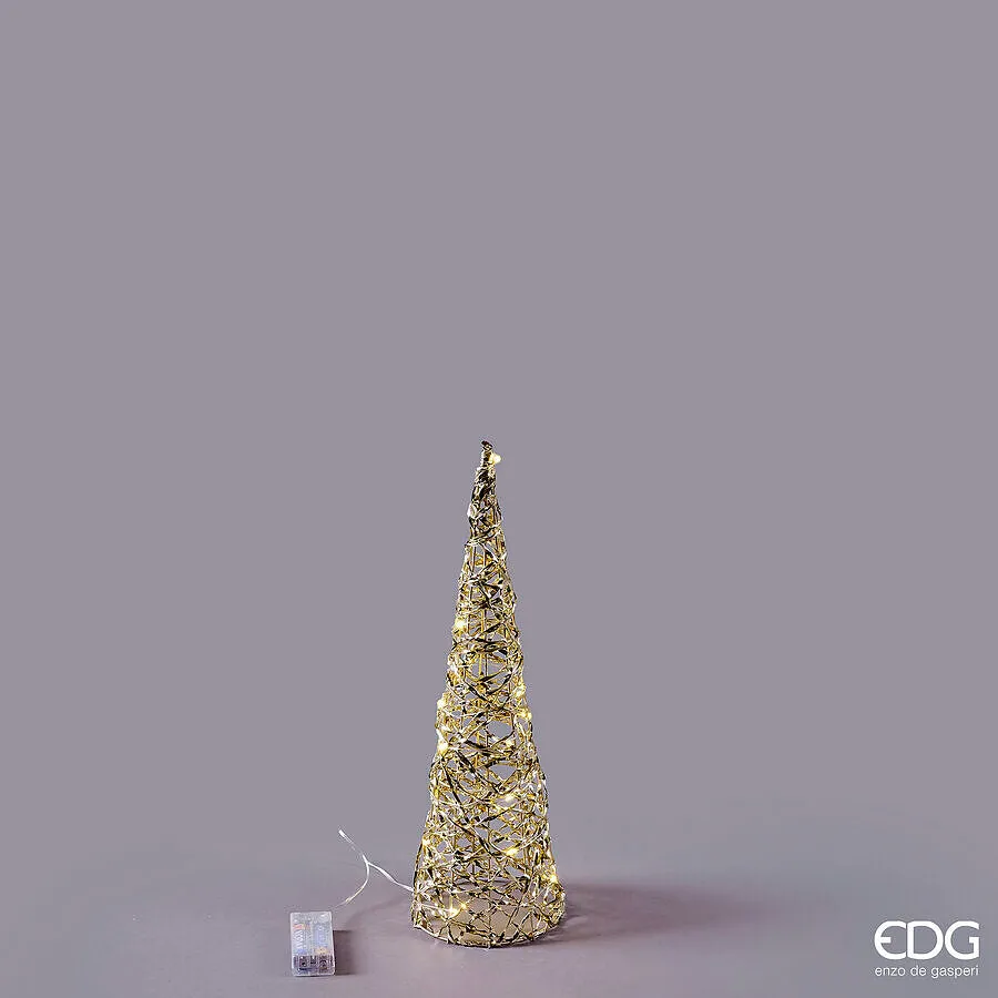 EDG Enzo De Gasperi LED Christmas Tree, Cone Weave, 20 Micro LEDs, H 4