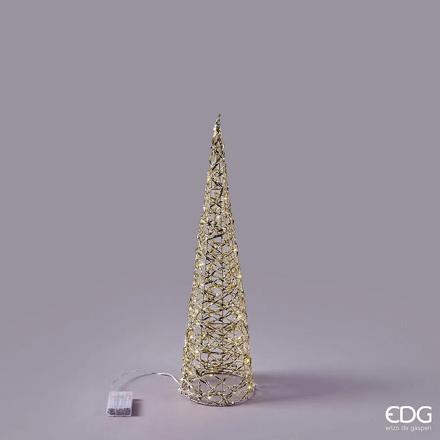 EDG Enzo De Gasperi LED Christmas Tree, Cone Weave, 30 Micro LEDs, H 6