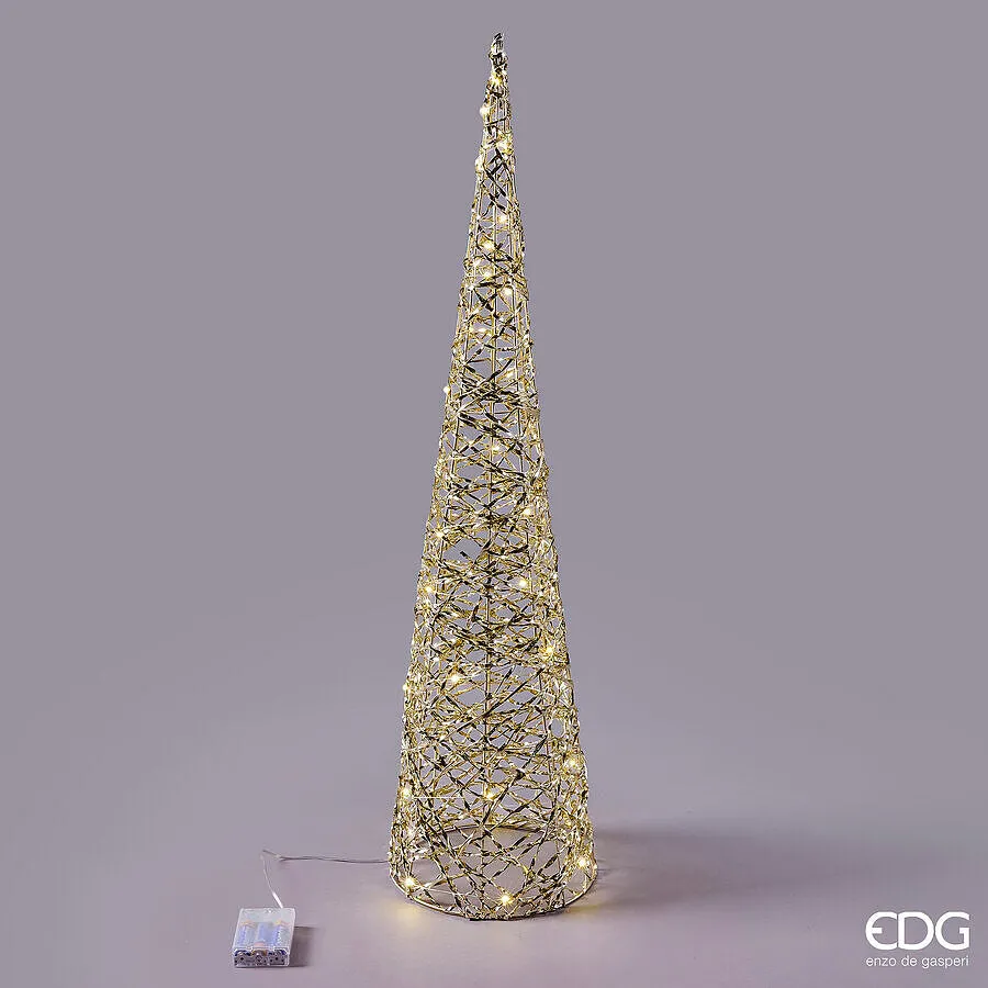 EDG Enzo De Gasperi LED Christmas Tree, Cone Weave, 40 Micro LEDs, 80
