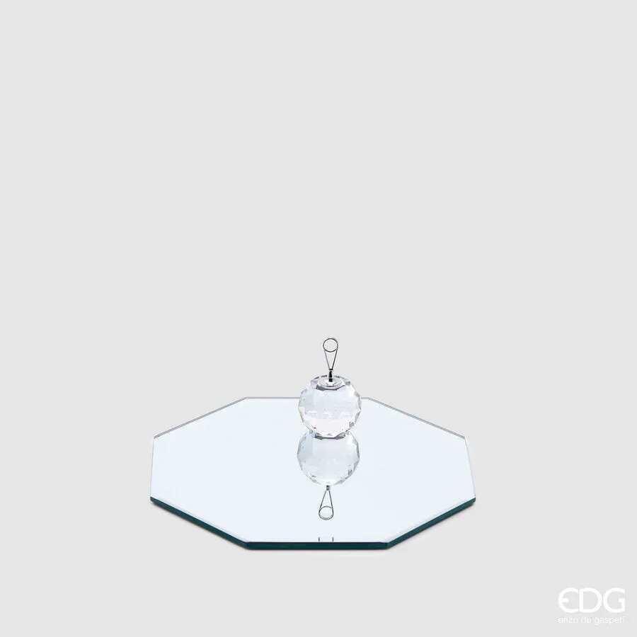 EDG Enzo De Gasperi Octagonal Mirror Base D 20 Cm Silver Glass