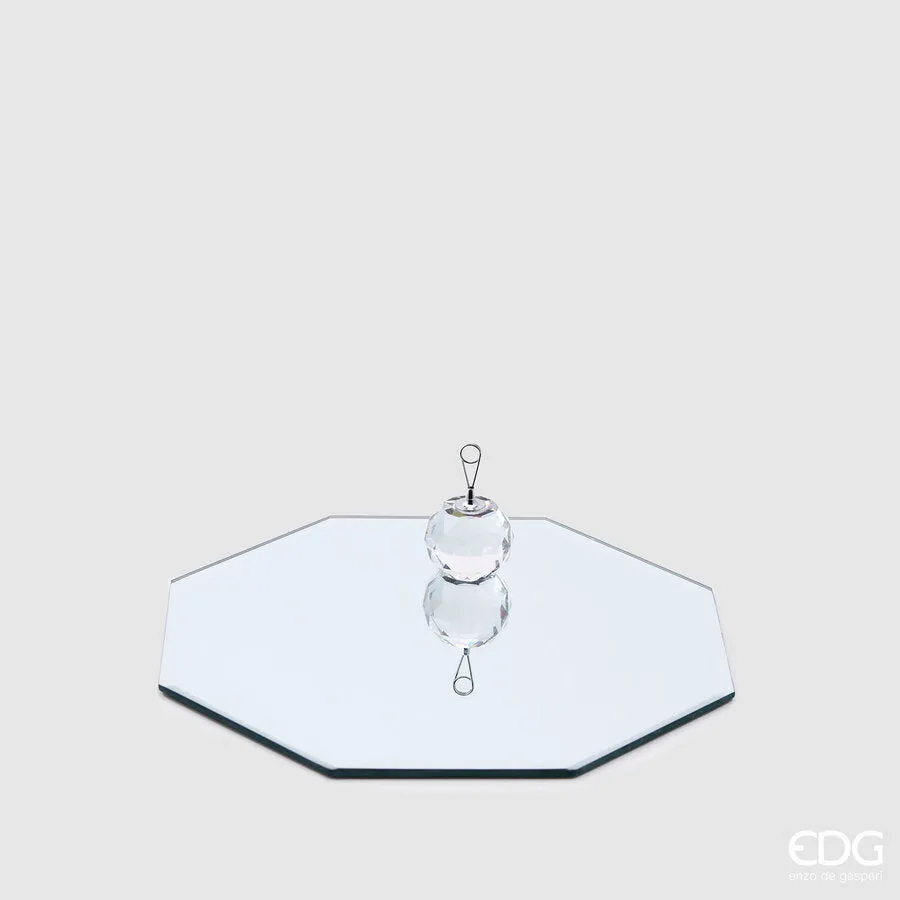 EDG Enzo De Gasperi Octagonal Mirror Base D 25 Cm Silver Glass