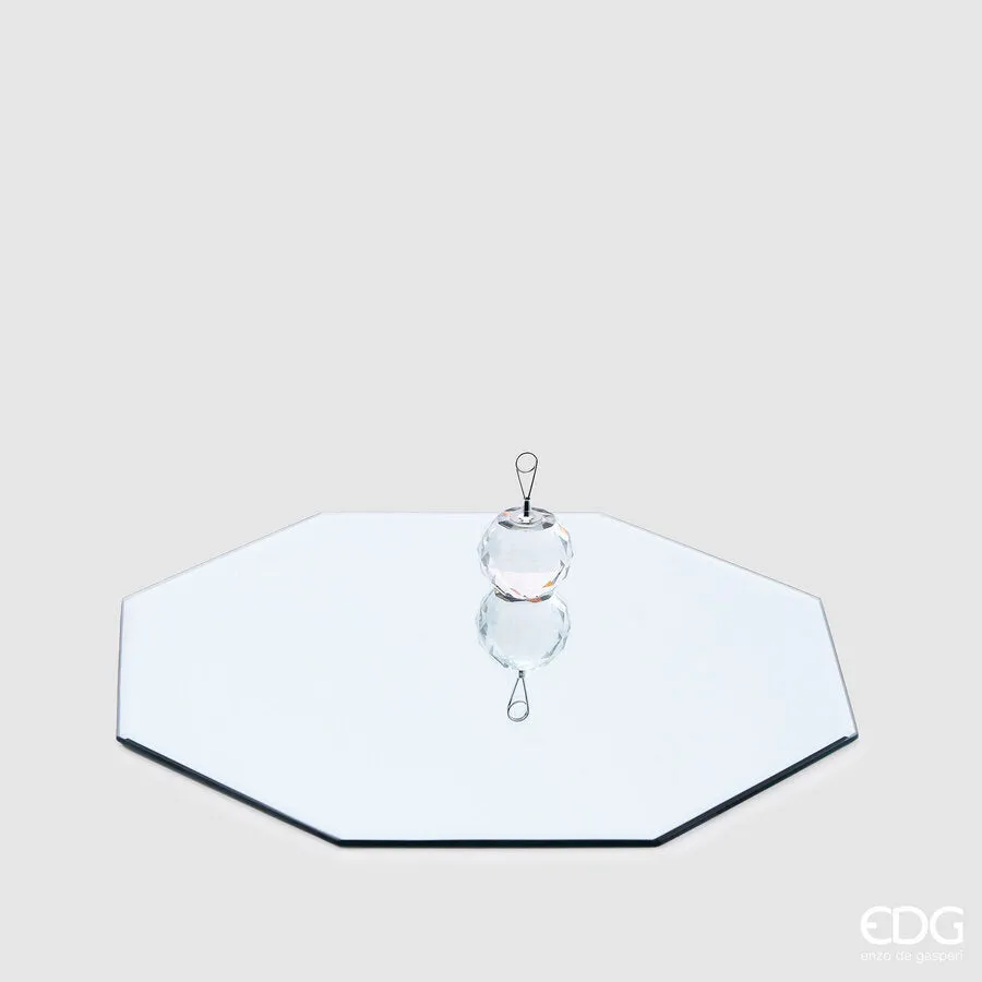 EDG Enzo De Gasperi Octagonal Mirror Base D 30 Cm Silver Glass