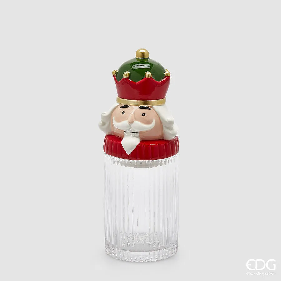 EDG Enzo De Gasperi Contenitore Soldatino Natale H 30 Cm D 11 Cm Green