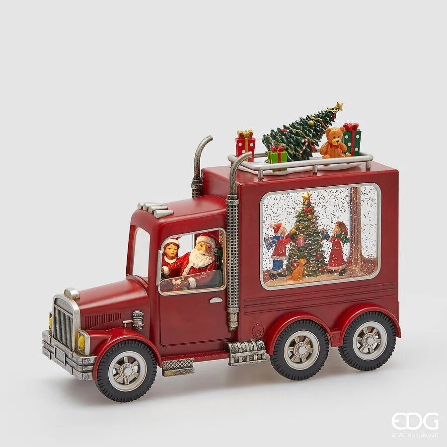 EDG Enzo De Gasperi Decoro Furgone Babbo Natale H 21,5 Cm L 28 Cm L 9