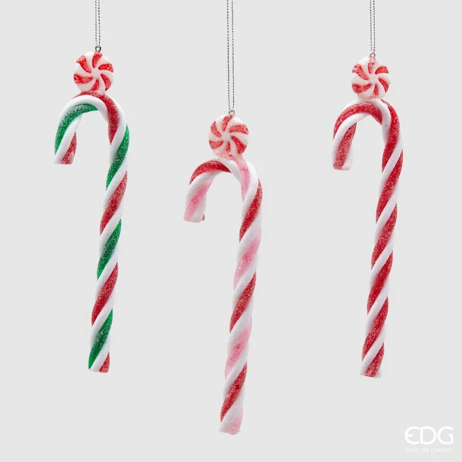 EDG Enzo De Gasperi Decorazione Candycane Pvc Ass. H 18 Cm Multicolor