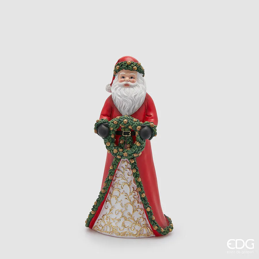 EDG Enzo De Gasperi Decoro Babbo Natale con Corona H 39 Cm L 20 Cm L 1
