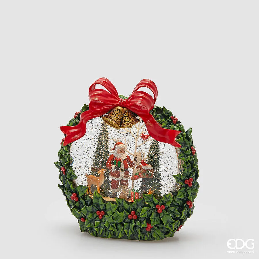 EDG Enzo De Gasperi Decoro Corona Villaggio Natale H 21 Cm L 20 Cm L 9