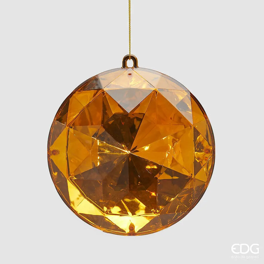 EDG Enzo De Gasperi Round Diamond Christmas Decoration to Hang D 12.5
