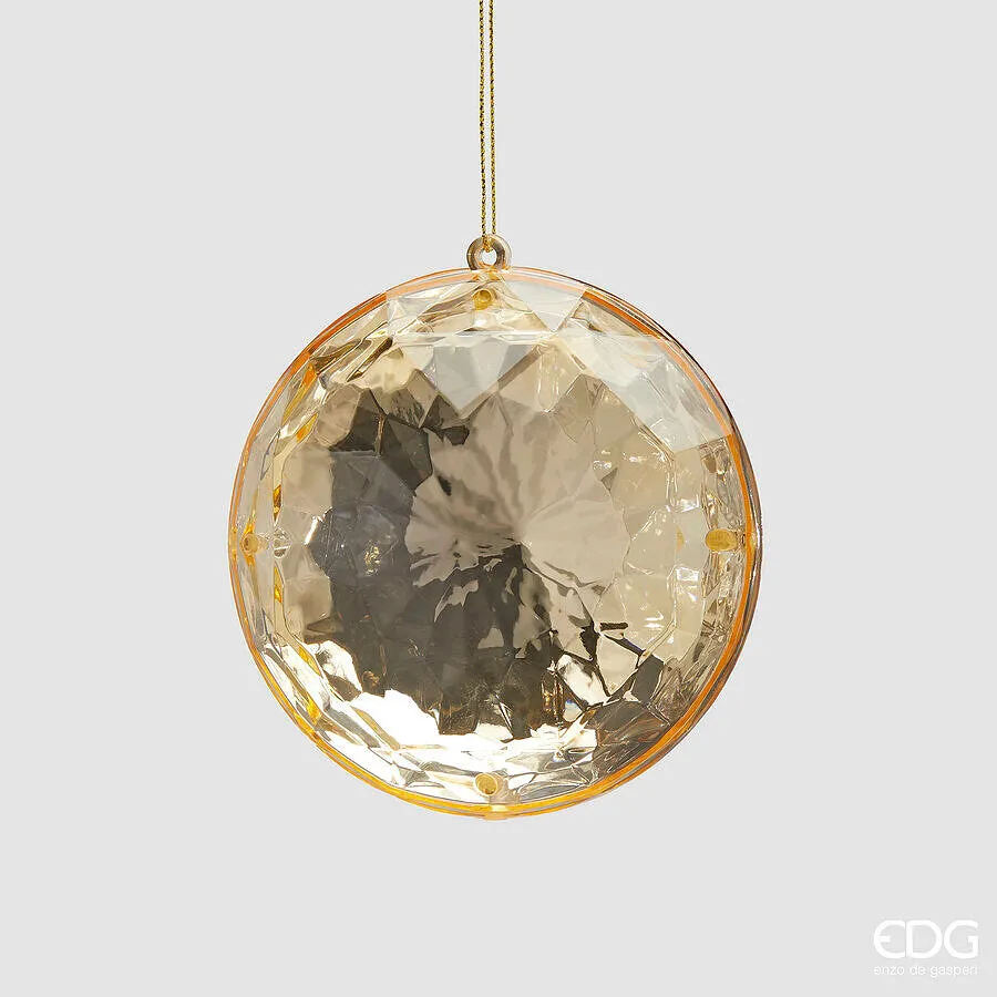 EDG Enzo De Gasperi Round Diamond Christmas Decoration to Hang L 4.5 C