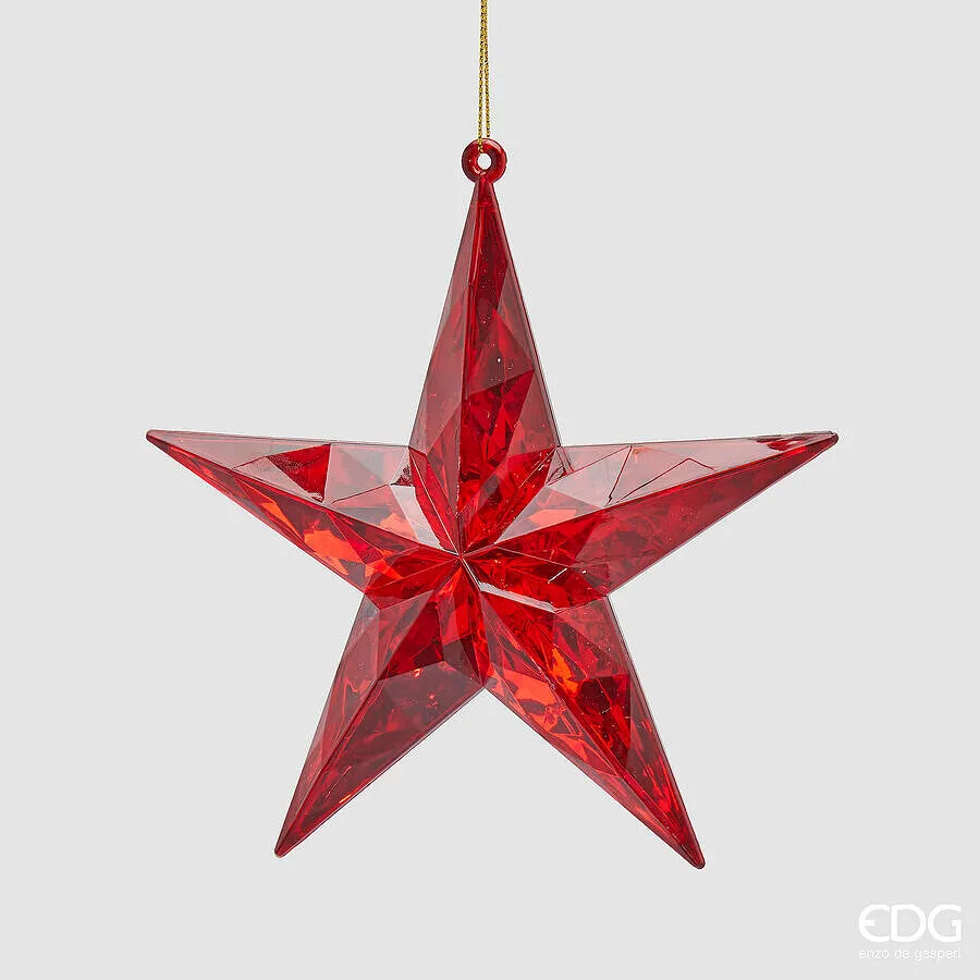 EDG Enzo De Gasperi Diamond Christmas Star Decoration to Hang D 13.5 C