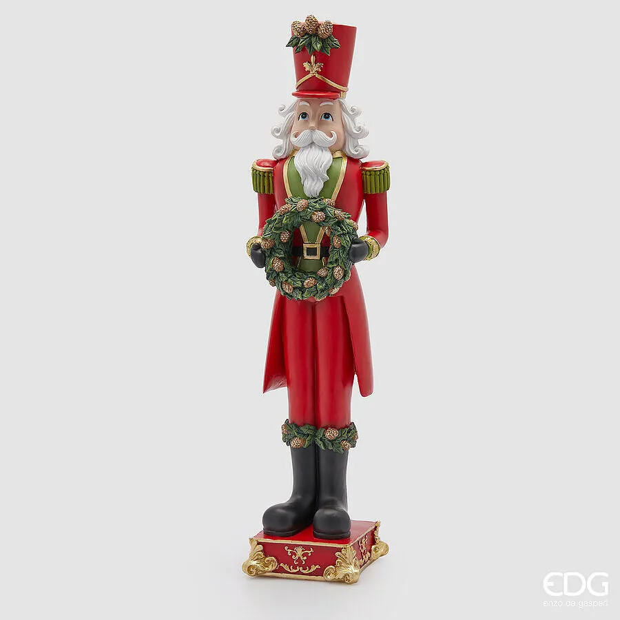 EDG Enzo De Gasperi Decoro Soldatino Natale con Corona H 60 Cm L 15,5