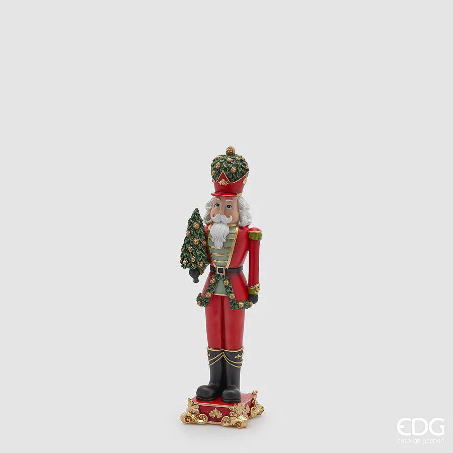 EDG Enzo De Gasperi Decoro Soldatino Schiccianoci Natale H 41 Cm L 12