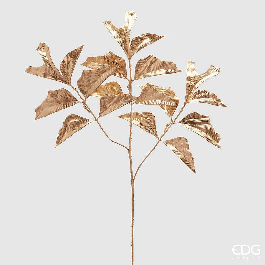 EDG Enzo De Gasperi Felce Butterfly 3 Rami di Natale H 85 Cm Gold