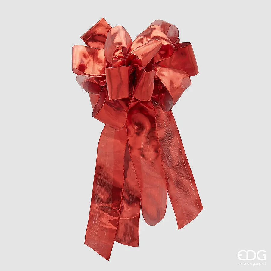 EDG Enzo De Gasperi Fiocco Brass di Natale 15 Asole Tessuto Red