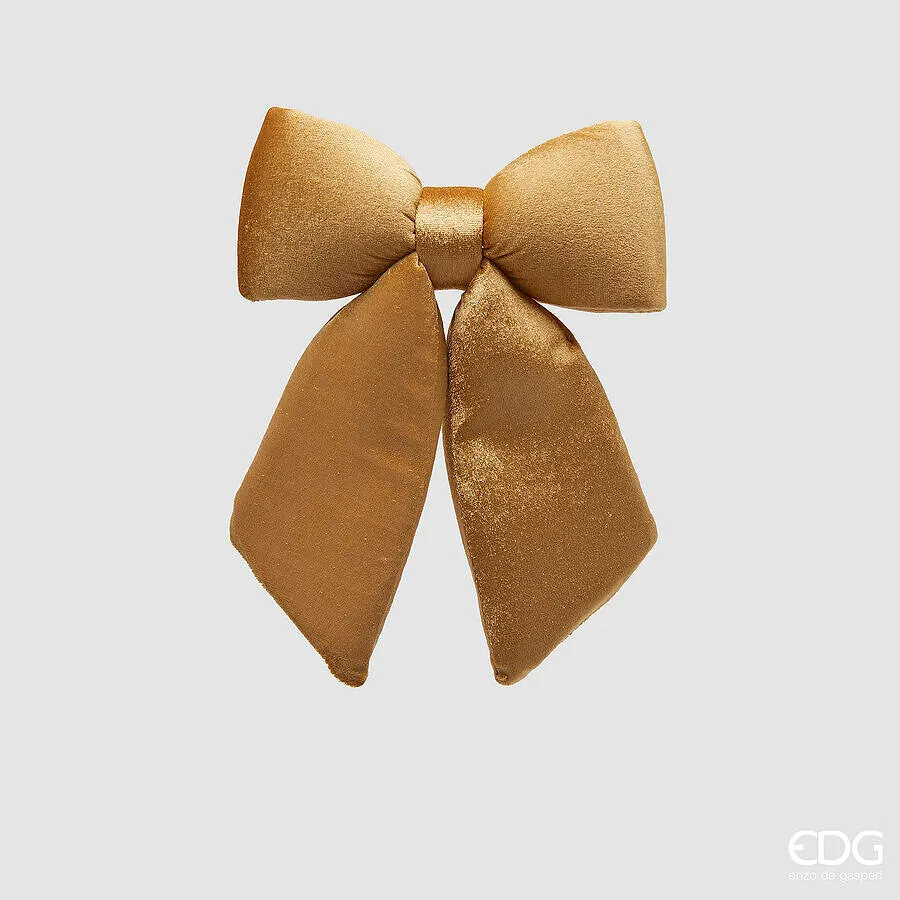 EDG Enzo De Gasperi Fiocco Natale Velluto H 25 Cm L 21 Cm Gold