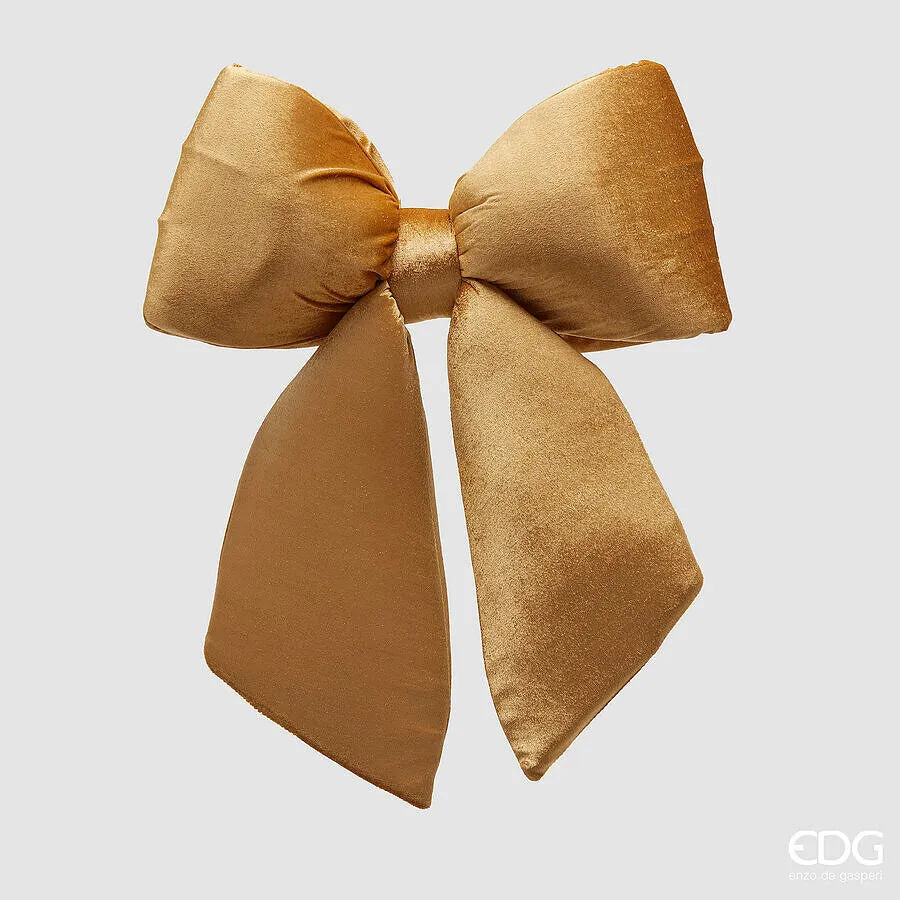 EDG Enzo De Gasperi Fiocco Natale Velluto H 43 Cm L 40 Cm Gold