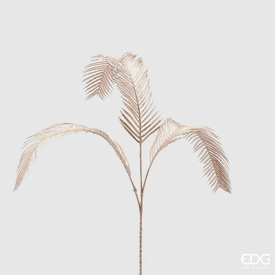 EDG Enzo De Gasperi Foglia Cycas Olis Ramo di Natale H 65 Cm Light Gol