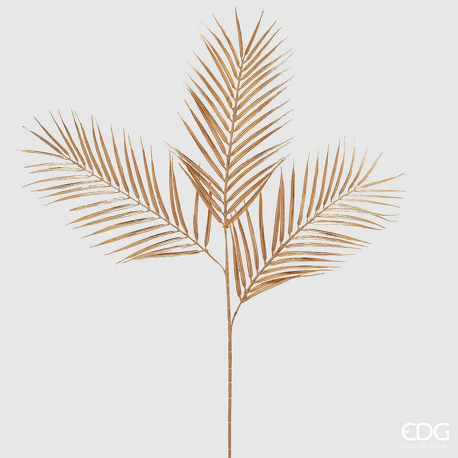 EDG Enzo De Gasperi Palma Areca 3 Rami di Natale H 90 Cm Gold