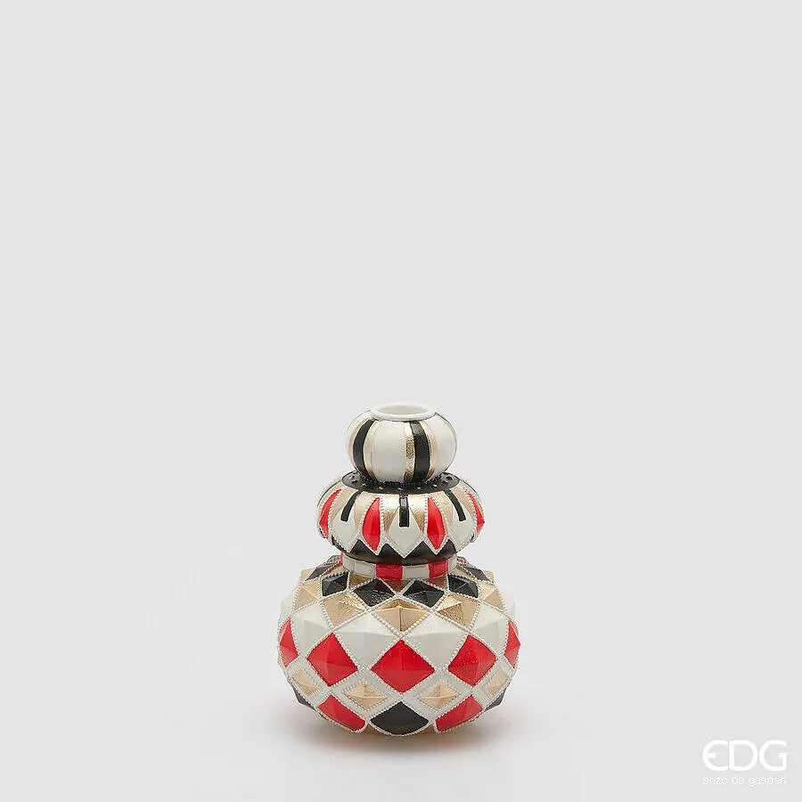 EDG Enzo De Gasperi Portacandela Geometri Spicchi Natale H 15 Cm D 11,