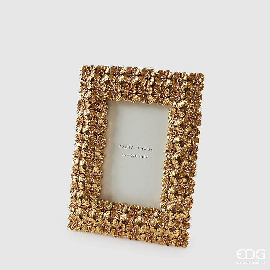 EDG Enzo De Gasperi Portafoto Fiorimix Rettangolare H 22 Cm L 17 Cm Go